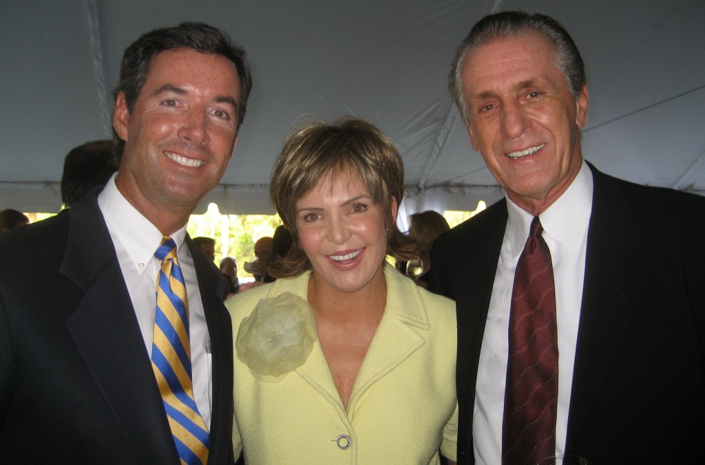 CBS's Lesley Visser and NBA's Pat Riley