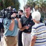 Ray Collins interviewing Sarasota Mayor LuAnn Palmer.