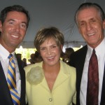 Ray Collins, CBS's Lesley Visser and NBA's Pat Riley.