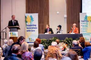 Moderating a panel discussion of community leaders